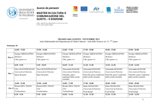 Programmazione didattica NOVEMBRE 2012