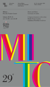 Brain and Music Giornata di studio L`improvvisazione si fa in duo