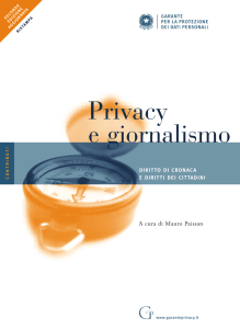 Privacy e giornalismo