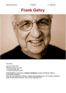 Frank Gehry - materiale per progetto stradale