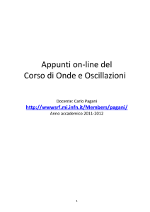 Appunti on-line del Corso di Onde e Oscillazioni