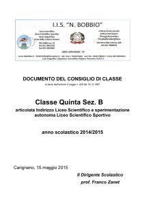 Classe Quinta Sez. B