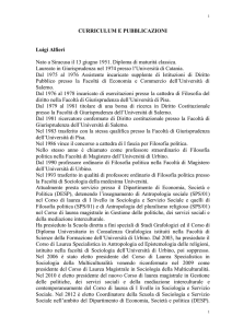 curriculum e pubblicazioni - Università degli Studi di Urbino Carlo Bo