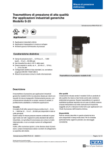 Scheda tecnica - WIKA Instrument, LP