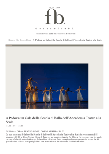 A Padova un Gala della Scuola di ballo dell