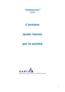 L`anziano quale risorsa per la società