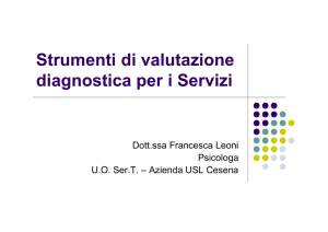 Strumenti di alutazione diagnostica per i servizi