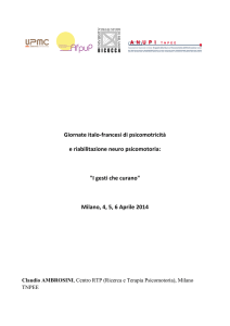 Giornate italo-‐francesi di psicomotricit&agrave; e riabilitazione