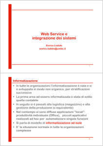 Web Service e integrazione dei sistemi - LIA