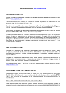 Privacy Policy del sito www.ergadesivi.com Cos`è una PRIVACY