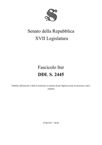 Senato della Repubblica XVII Legislatura Fascicolo Iter DDL S. 2445
