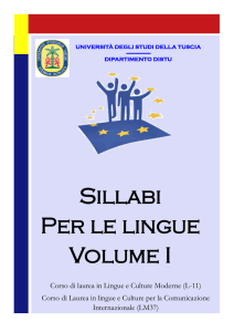 Sillabo volume I