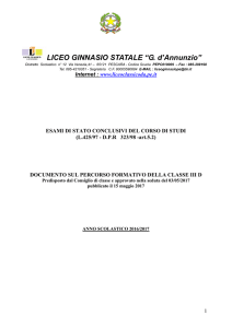 Classe 3 D - Liceo Classico D`Annunzio Pescara