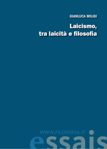 Laicismo, tra laicità e filosofia www.filosofia.it