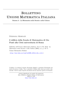 L`edificio della Scuola di Matematica di Gio Ponti alla Città