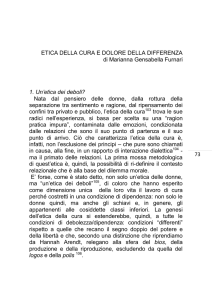 73 ETICA DELLA CURA E DOLORE DELLA DIFFERENZA di