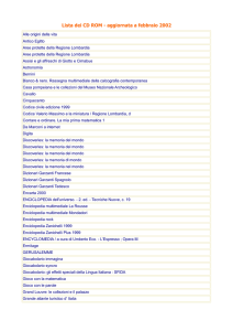Lista dei CD ROM - aggiornata a febbraio 2002