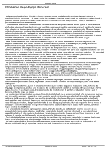 Introduzione alla pedagogia steineriana