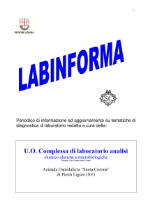 UO Complessa di laboratorio analisi