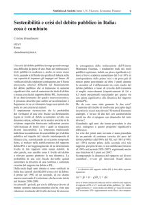 Sostenibilità e crisi del debito pubblico in Italia: cosa è cambiato