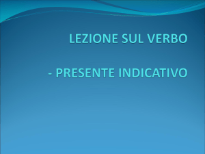 lezione sul verbo in ppt