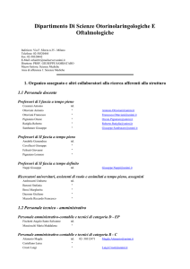 Dipartimento Di Scienze Otorinolaringologiche E