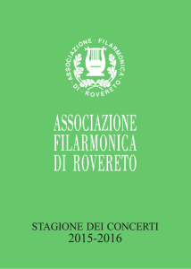 libretto stagione 2015/16 - Associazione Filarmonica Rovereto