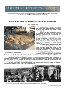 Giussano (MI) piazza San Giacomo: resti dell`antica parrocchiale