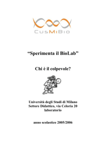 Sperimenta il BioLab