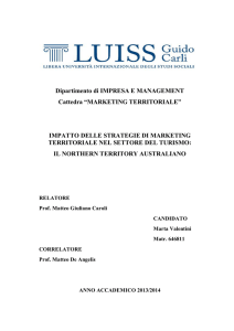 Dipartimento di IMPRESA E MANAGEMENT Cattedra “MARKETING