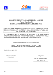 relazione tecnica impianti - Comune di Santa Margherita Ligure