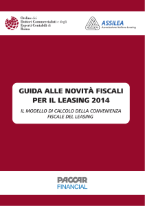 Guida alle novità fiscali peril leasing 2014