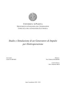 Studio e Simulazione di un Generatore di Impulsi per Elettroporazione