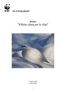 Dossier sull`effetto del clima sulle Alpi