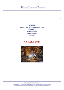 SCHEDE e CURRICULA per proposte concerti di Natale 2014