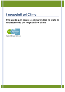 I negoziati sul Clima - Italian Climate Network