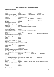 Wortschatz zu Text 1 / lessico per testo 1