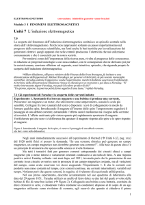 Unità 7 L`induzione elettromagnetica