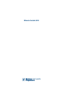 Bilancio Sociale 2015 - Banca Popolare del Lazio