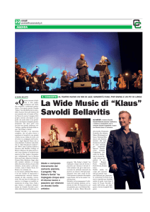 La Wide Music di “Klaus” Savoldi Bellavitis