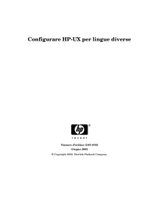 Configurare HP-UX per lingue diverse