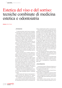 Estetica del viso e del sorriso: tecniche combinate di