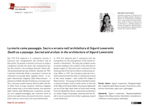 La morte come passaggio. Sacro e arcaico nell - In_Bo