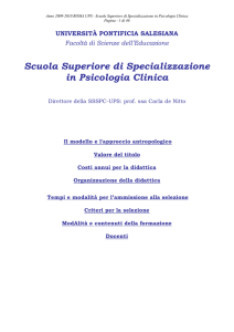 Scuola Superiore di Specializzazione in Psicologia Clinica