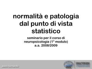 seminario per il corso di neuropsicologia (1° modulo) a.a. 2008/2009