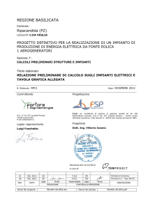 relazione preliminare di calcolo sugli impianti elettrici e tavola