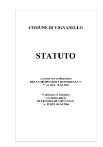 STATUTO - Comune di Vignanello