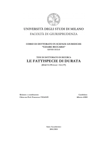 le fattispecie di durata - Archivio Istituzionale della Ricerca