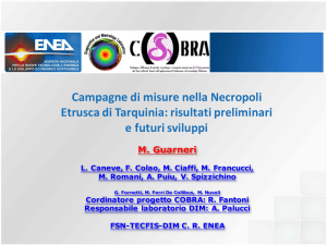 Campagne di misure nella Necropoli Etrusca di Tarquinia: risultati