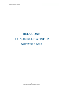 RELAZIONE ECONOMICO STATISTICA